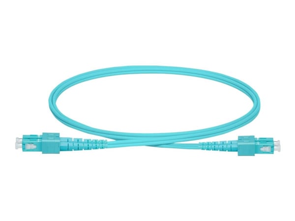 Lanview - Koblingskabel - SC/UPC-multimodus (hann) til SC/UPC-multimodus (hann) - 10 m - 2 mm - fiberoptisk - dupleks - 50 / 125 mikroner - OM3 - h...