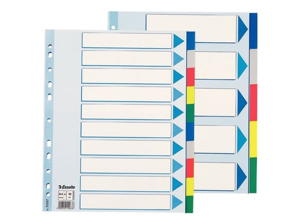 Esselte - Inndeler - 6 deler - for A4 (210 x 297 mm) - med fliker