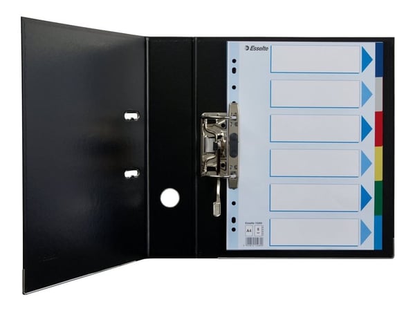 Esselte - Inndeler - 6 deler - for A4 (210 x 297 mm) - med fliker