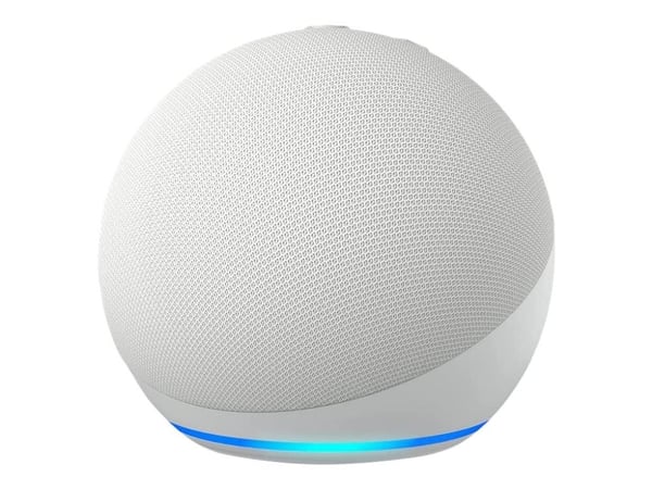 Amazon Echo Dot (5. Gen), Amazon Alexa, Pyöreä, Valkoinen, Saksa, Englanti, Espanja, Ranska, Italia, Android, Fire OS, 4,4 cm