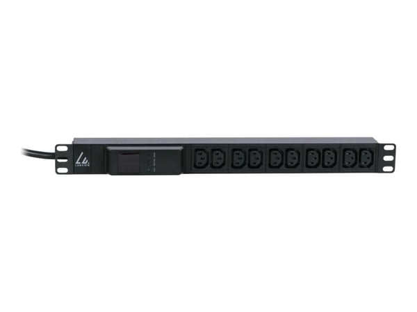 Lanview LVR261877 - Strømfordelingslist (kan monteres i rack) - 16A, AMP meter - AC 230 V - inngang: IEC 60309 16A - utgangskontakter: 10 (10 x IEC...