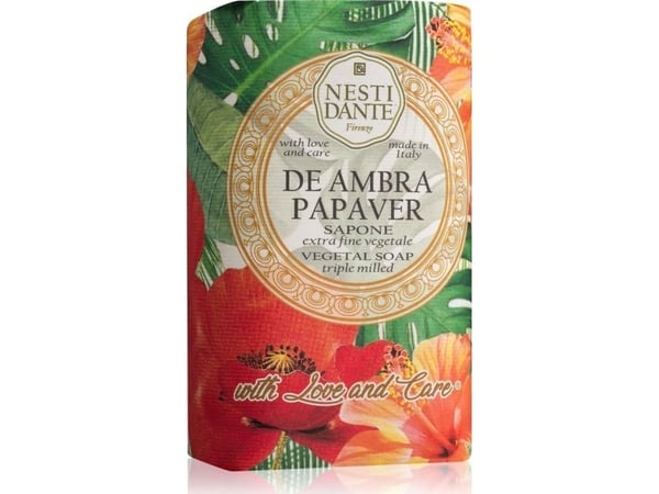 Nesti Dante De Ambra Papaver Sapone Red Poppy Bar Soap 250g