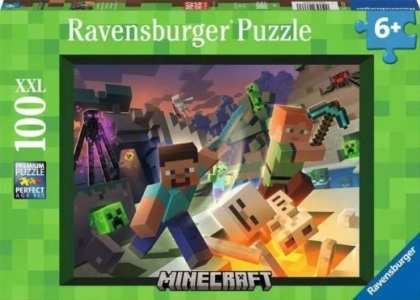 Ravensburger Minecraft, 100 kpl, Videopeli, 6 vuosi/vuosia