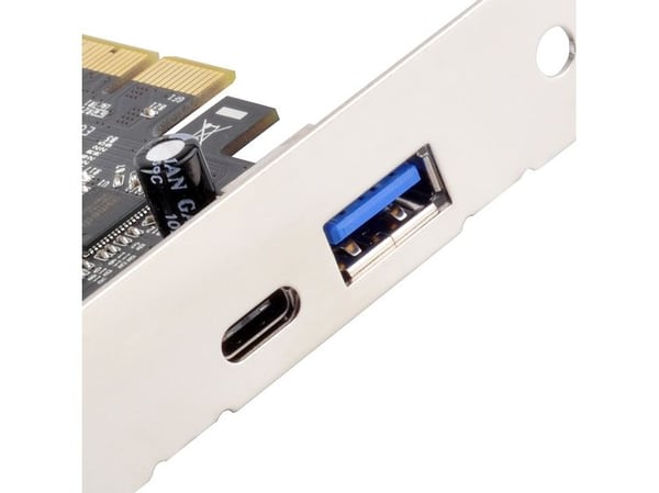 SilverStone ECU03 - USB-adapter - PCIe 2.0 x2 lav profil - USB-C 3.1 x 1 + USB-C x 1