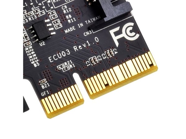 SilverStone ECU03 - USB-adapter - PCIe 2.0 x2 lav profil - USB-C 3.1 x 1 + USB-C x 1