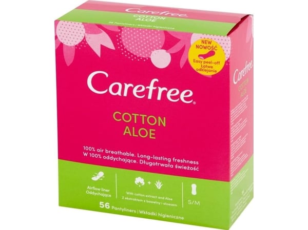 Carefree Carefree Cotton Aloe Truseinnlegg 1 pakke - 56 stk