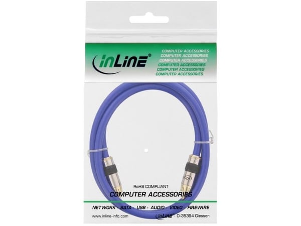 InLine 4043718108374, RCA, Hankjønn, RCA, Hankjønn, 25 m, Blå