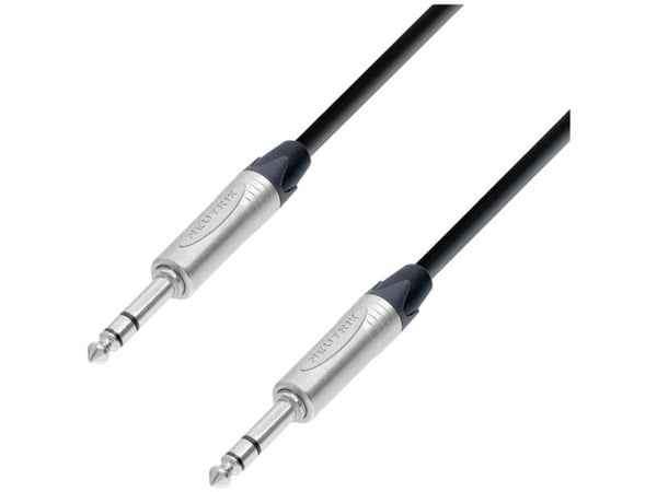 adam hall BVV 0300, 6.35mm TRS, Hankjønn, 6.35mm TRS, Hankjønn, 3 m, Sort