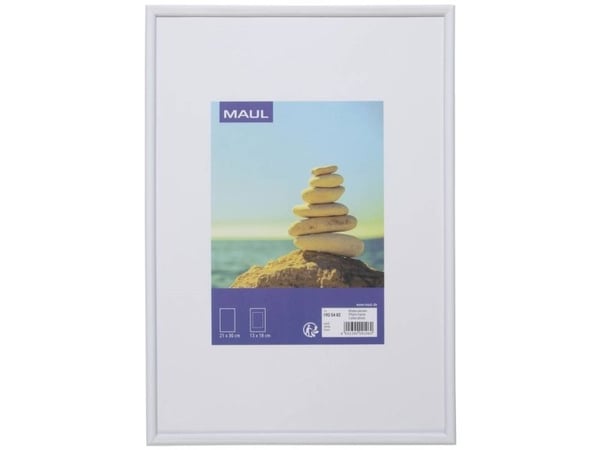 MAUL 1935402, Enkel bilderamme, MDF, Plast, Polykarbonat (PC), Hvit, Bord, 21 x 30 cm, Rektangulær