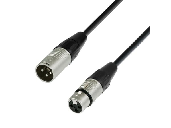 adam hall K4 DMF 1000, XLR (3-pin), Hankjønn, XLR (3-pin), Hunkjønn, 10 m, Sort, Sølv