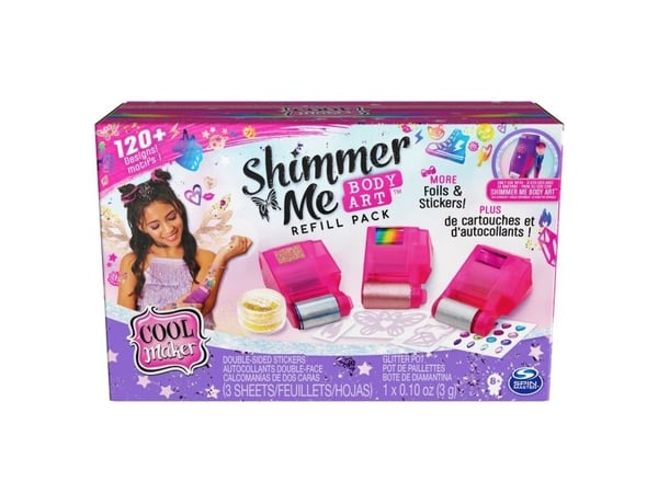 Cool Maker Shimmer Me Body Art refill med 3 rullar