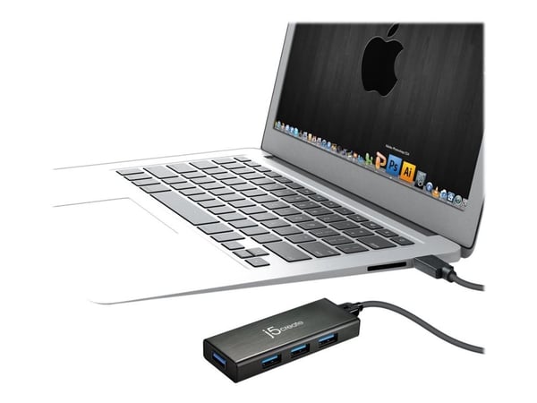 j5create JUH340 - Keskitin - 4 x SuperSpeed USB 3.0 - pöytätietokoneet