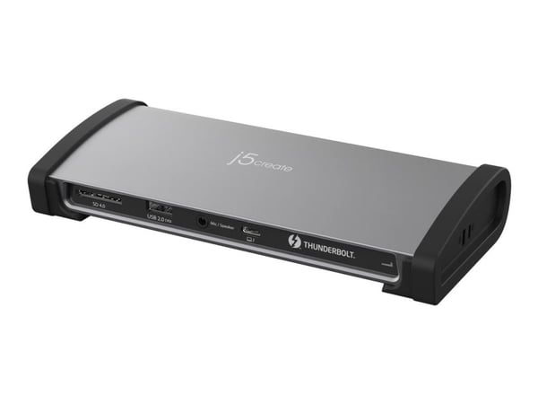 j5create JTD562 - Dokkingstasjon - USB-C / Thunderbolt 3 / Thunderbolt 4 - 2 x Thunderbolt 4 - GigE - 135 watt
