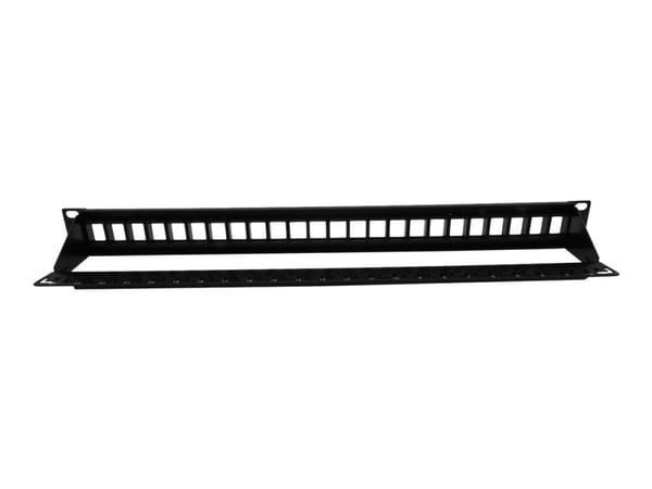 Lanview - Koblingspanel - unshielded - rackmonterbar - CAT 5e/6 - UTP - RJ-45 X 24 - svart - 1U - 19"