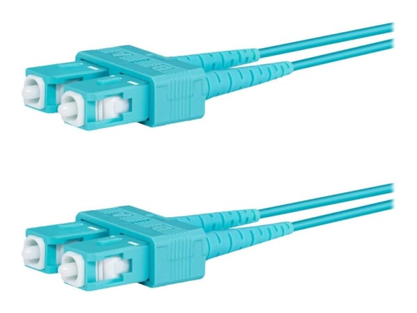 Lanview - Koblingskabel - SC/UPC-multimodus (hann) til SC/UPC-multimodus (hann) - 5 m - fiberoptisk - dupleks - 50 / 125 mikroner - OM3 - halogenfr...
