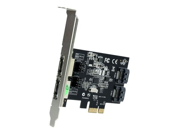 StarTech.com 2 Port PCI Express SATA 6 Gbps eSATA-kontrollerkort - Dual Port PCIe SATA III-kort - 2 Int/2 Ext - SATA III 6Gbps (PEXESAT322I) - Lagr...