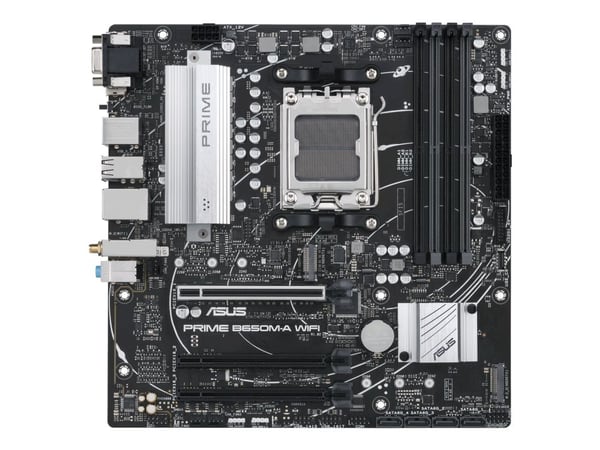 ASUS Prime B650M-A WIFI - Moderkort - micro ATX - Socket AM5 - AMD B650 Chipuppsättning - USB 3.2 Gen 1, USB-C 3.2 Gen 1, USB 3.2 Gen 2 - 2.5 Gigab...