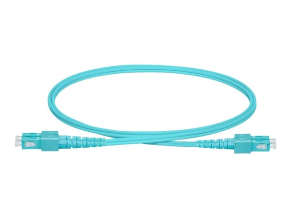 Lanview - Koblingskabel - SC/UPC-multimodus (hann) til SC/UPC-multimodus (hann) - 5 m - fiberoptisk - dupleks - 50 / 125 mikroner - OM3 - halogenfr...