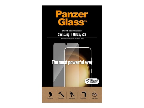 PanzerGlass™ | Skjermbeskytter til mobiltelefoner - Ultra-Wide Fit | Samsung Galaxy S23