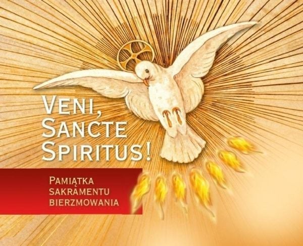 Skrift: Veni Sancte Spiritus. Minne fra konfirmasjonen – liten