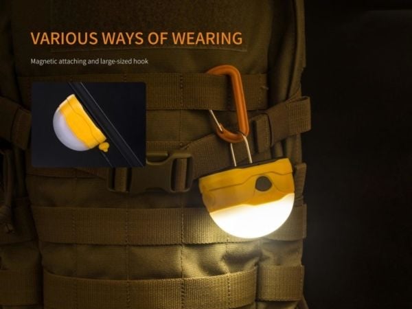 Fenix CL20R, Batteridrevet campinglygte, Oransje, Plast, IP66, 300 lm, LED