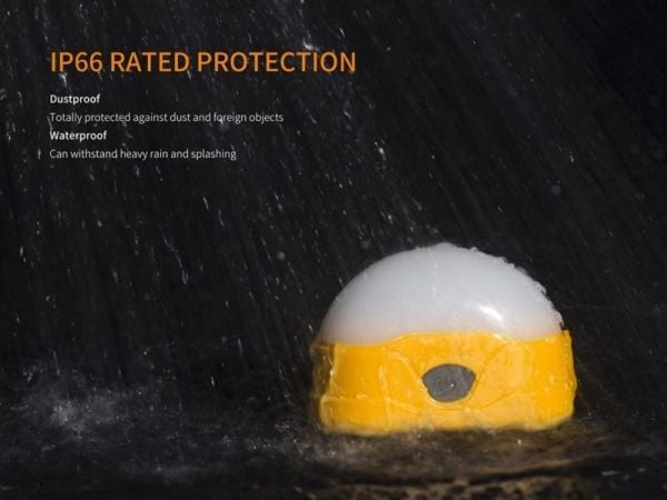 Fenix CL20R, Batteridrevet campinglygte, Oransje, Plast, IP66, 300 lm, LED