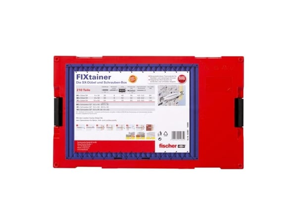 Fisher Price FIXtainer skruvsats – general utility – svart/grå/röd/silver/transparent – 210 delar (532891)