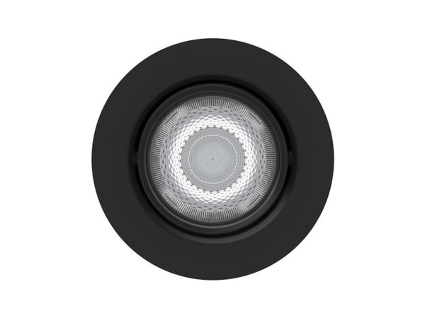 Philips Funksjonell Innfelt Planet-lampe, Innsunket spotlight, Ikke-utskiftbare pærer, LED, 2700 K, 500 lm, Svart