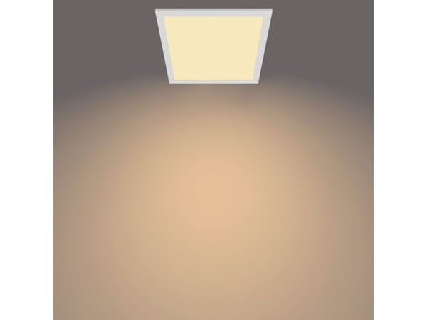 Philips Funksjonell Panel-taklampe, 12 W, kvadratisk, LED, IP20, Hvit