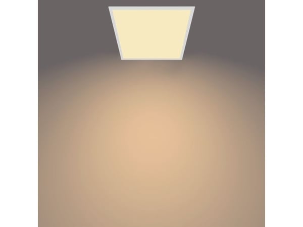 Philips Funksjonell Panel-taklampe, 36 W, kvadratisk, LED, Ikke-utskiftbare pærer, 3300 lm, IP20, Hvit