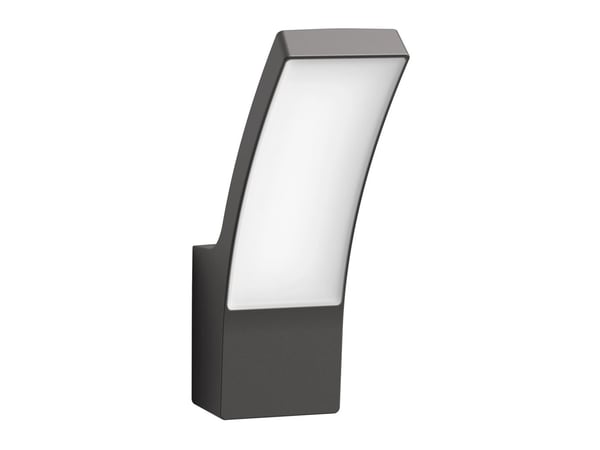 Philips Splay-vegglampe, 12 W, Vegglys, Grå, IP44, Hage, Terrasse, I, Tidsriktig