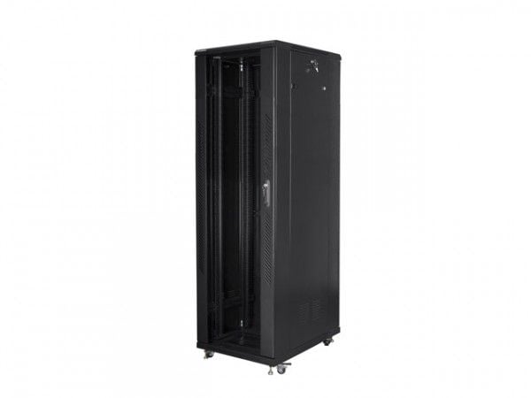 LANBERG FF01-8842-12B-kpl frittstående stativ 19", demontert, flattpakket, 42U, 800 x 800 mm