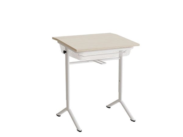 Elevbord Atlas 1128, 650x550mm, eg højtrykslaminat, hvidt stel
