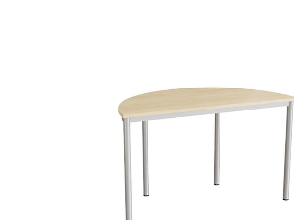 Bord Combi 209, 1200x600 mm højde 720 mm med birk laminat, alu stel