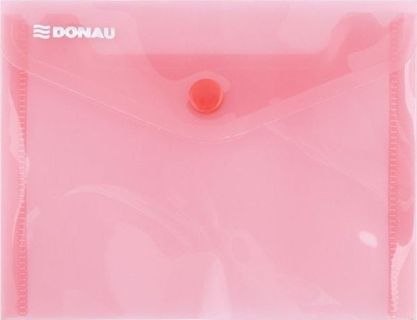 Donau mappe/konvolutt Donau med trykklås, PP, A6, 180 mikr., rød