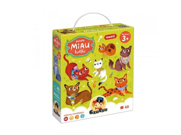 Czuczu puslespill 40 brikker Miau - Kattunger