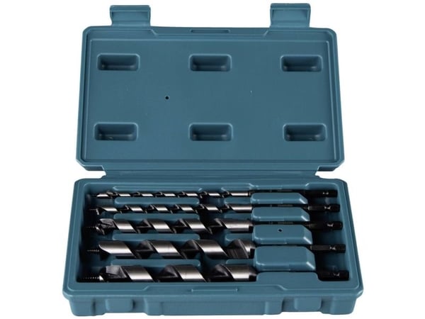 Makita - Bor - for heltre, bløtt tre, løvtre, glued wood, end grain wood - vribordel - 5 deler - 6 mm, 8 mm, 13 mm, 16 mm, 19 mm - heksagonal - len...