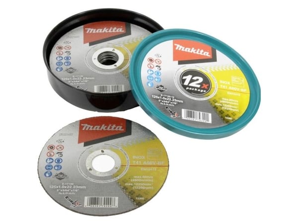 Makita E-17120-12 Trennscheibe gerade 125 mm 12 St., Kutteskive, Flatt senter, Metall, Rustfritt stål, Makita, 2,22 cm, 12,5 cm