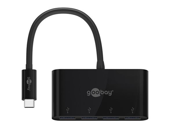 Goobay 61073, USB Type-C, USB 3.2 Gen 1 (3.1 Gen 1) Type-A, 5000 Mbit/s, Musta, Pyöreä kaapeli, USB