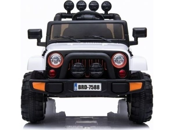 Lean Cars LEANToys Auto på batteri Jeep BRD-7588 Hvit 4x4