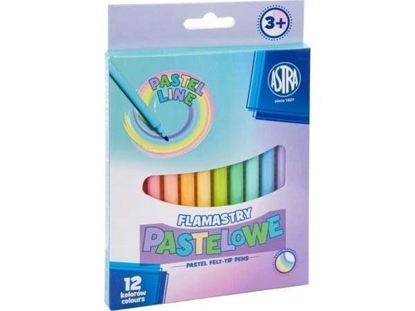 Astra Flamastry pastelowe CX 12 farger