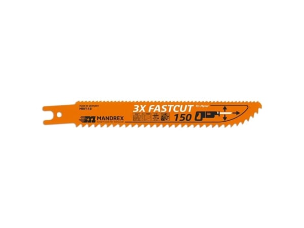 MANDREX bajonetsavklinge 3X - 2 stk. 150/130x19 mm - træ/MDF/plast mm.
