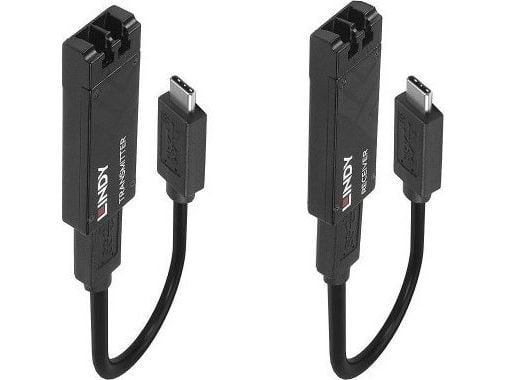 Lindy 43312, USB Type-C, LC, Hankjønn, LC, Svart, 100 m