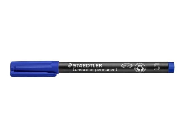 STAEDTLER Lumocolor 313 - Markør - permanent - blå - 0.4 mm - superfin