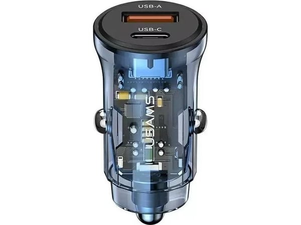 Usams Laturi USAMS C32 1xUSB+1xUSB-C 30W pikalataus sininen/sininen (US-CC164)