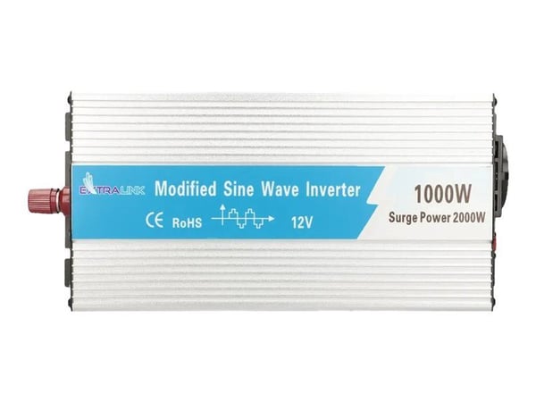 Extralink VOLTAGE CONVERTER 12V - 230V, 1000W, MODIFIED SINUS OPIM-1000W, Universaali, Auto, 12 V, 1 Hz, 1000 W, 230 V