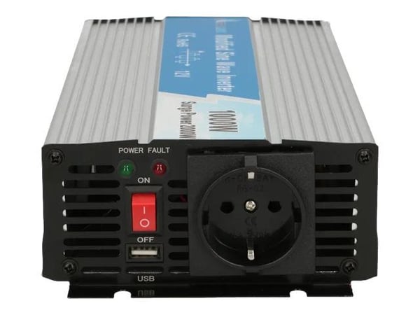 Extralink VOLTAGE CONVERTER 12V - 230V, 1000W, MODIFIED SINUS OPIM-1000W, Universaali, Auto, 12 V, 1 Hz, 1000 W, 230 V