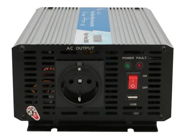 Extralink SPENNINGSOMFORMER 12V - 230V, 1000W, PURE SINUS OPIP-1000W, Universal, Automatisk, 12 V, 1 Hz, 1000 W, 230 V