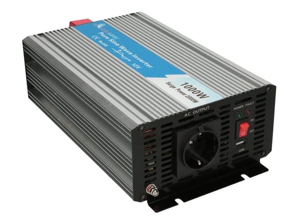 Extralink VOLTAGE CONVERTER 12V - 230V, 1000W, PURE SINUS OPIP-1000W, Universaali, Auto, 12 V, 1 Hz, 1000 W, 230 V