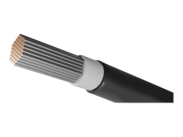 Qoltec - Samlet strømkabel - 1500 V - 70 A - 100 m - halogenfri, flertrådet, innendørs/utendørs, power 105 kW - svart